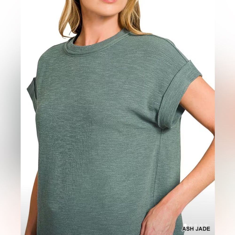 Zenana Outfitters Wide-Leg Knit Set - Ash Jade - Picture 5 of 12